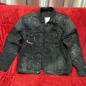 Embellish black jean jacket 3XL NEW